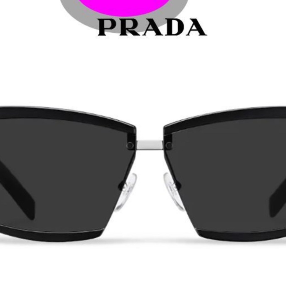 Prada Sunglasses SPR 61X Black W/ Black  Lens Color 1AB-5SO